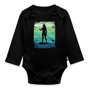 Stand Up Paddling Stand Up Board Sup - Baby Bio-Langarm-Body - Schwarz - Vorne