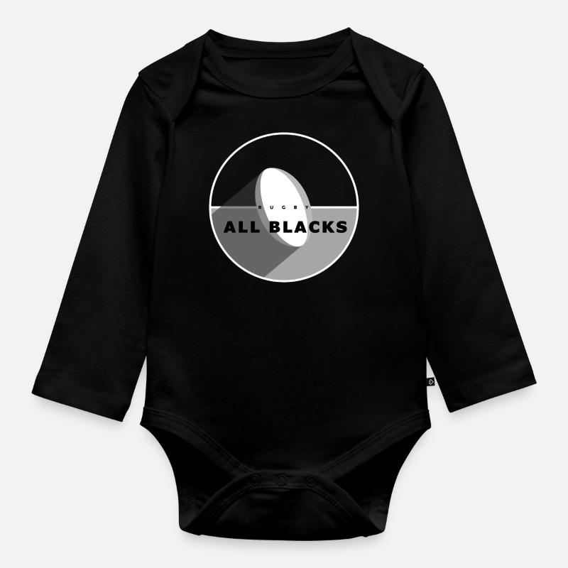 RUGBY ALL BLACKS - Body Bébé bio manches longues - noir