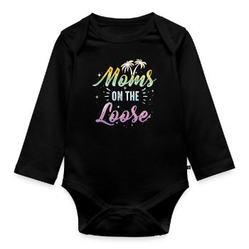 Mamans Sur Le Voyage Des Copines En Liberté - Body Bébé bio manches longues - noir - Devant