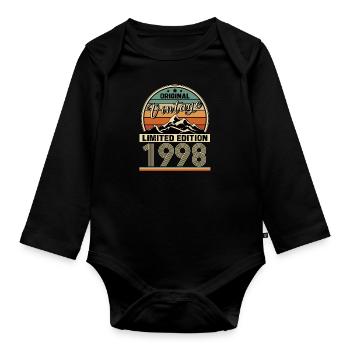 1998 - Organic Longsleeve Baby Bodysuit - black - Front