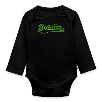 Car Detailer, Car Lover, Vehicle Detailer - Organic Longsleeve Baby Bodysuit - black - Front
