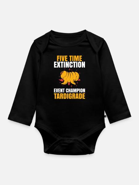 Mikrobiologie -Biologe Geschenk Bärtierchen - Langærmet babybody, økologisk bomuld - sort