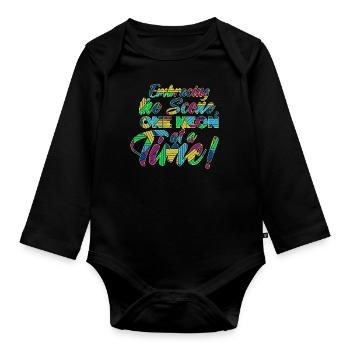 Funny Scenecore Emo Goth Phase - Organic Longsleeve Baby Bodysuit - black - Front