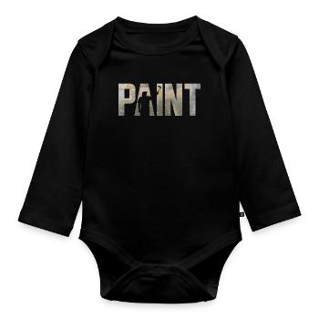 House Painter Decorator Paint - Baby Bio-Langarm-Body - Schwarz - Vorne