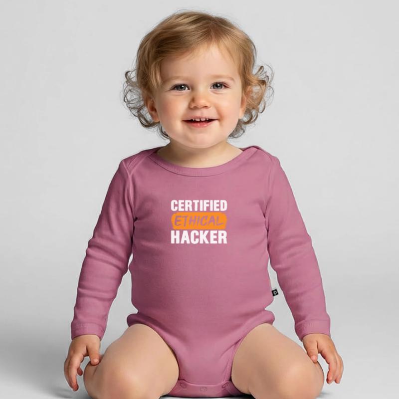 Hacker Coder Computerfreak Nerd Hacking Geschenk Baby Bio-Langarm-Body