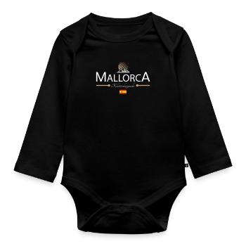 Mallorca Klettern - Baby Bio-Langarm-Body - Schwarz - Vorne