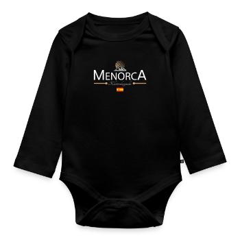 Menorca Klettern - Baby Bio-Langarm-Body - Schwarz - Vorne
