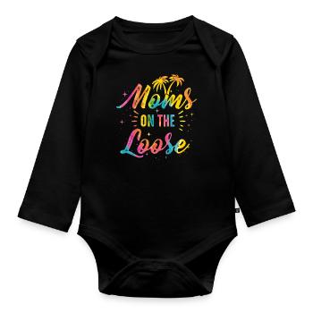 Mamans Sur Le Voyage Des Copines En Liberté - Body Bébé bio manches longues - noir - Devant