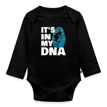 It's in my DNA Stuntscooter Trickscooter Roller - Baby Bio-Langarm-Body - Schwarz - Vorne
