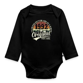 Millésime 1992 - Un 32e anniversaire légendaire - Body Bébé bio manches longues - noir - Devant
