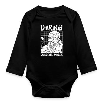 Jahr Des Drachen 2024 - Baby Bio-Langarm-Body - Schwarz - Vorne