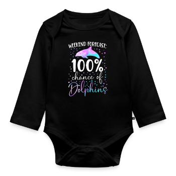 Dolphin Weekend Forecast: 100% - Baby Bio-Langarm-Body - Schwarz - Vorne