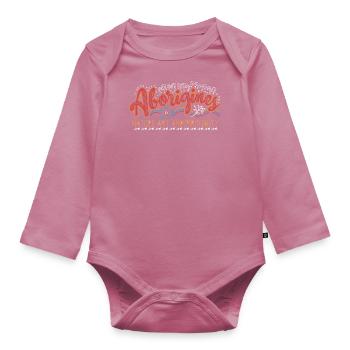 Aborigines Nature - Baby Bio-Langarm-Body - Mauve - Vorne