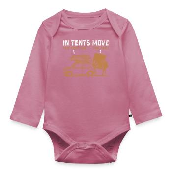 in tents move the tent bag the tent - Organic Longsleeve Baby Bodysuit - mauve - Front