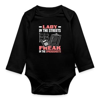 Funny Tax Advisor Accountant Gift - Organic Longsleeve Baby Bodysuit - black - Front