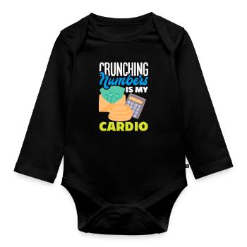 Drôle de cadeau comptable de conseiller fiscal - Body Bébé bio manches longues - noir - Devant