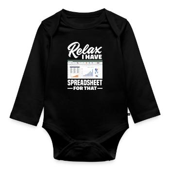 Drôle de cadeau comptable de conseiller fiscal - Body Bébé bio manches longues - noir - Devant