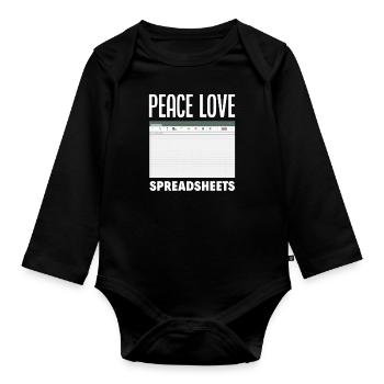 Drôle de cadeau comptable de conseiller fiscal - Body Bébé bio manches longues - noir - Devant