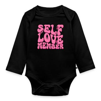 Selbstliebe Selbstwert Ich Liebe Mich Motivation - Baby Bio-Langarm-Body - Schwarz - Vorne