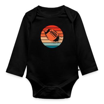 American football - Baby bio-rompertje met lange mouwen - zwart - Voor
