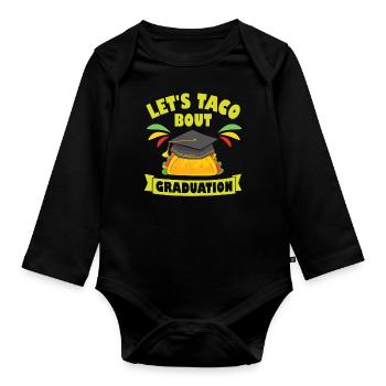 Cérémonie de remise des diplômes Let’s Taco Bout - Body Bébé bio manches longues - noir - Devant