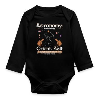 Ceinture d’Orion - Body Bébé bio manches longues - noir - Devant