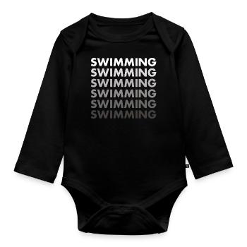 Sport Swimming - Baby Bio-Langarm-Body - Schwarz - Vorne