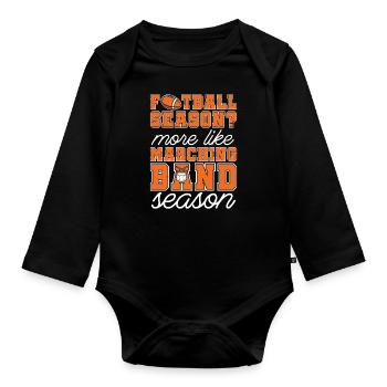 Drumline Football Season Plus comme Drumming Drums - Body Bébé bio manches longues - noir - Devant