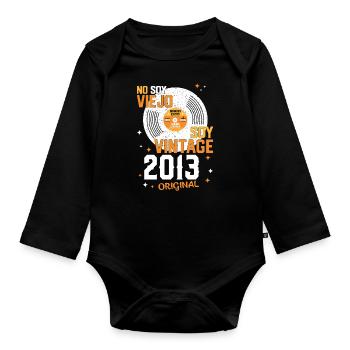 10ème Anniversaire Millésime 2013 - Body Bébé bio manches longues - noir - Devant