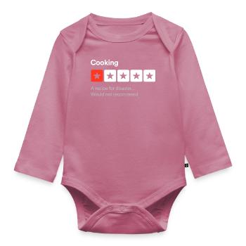 La cuisine, une recette pour le désastre... Critique sarcastique - Body Bébé bio manches longues - mauve - Devant