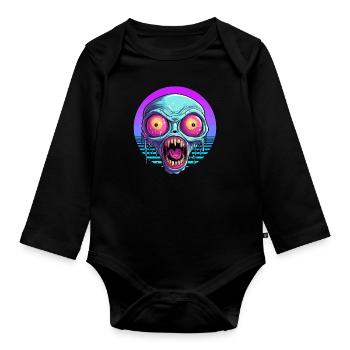 Alien Außerirdischer - Body Bébé bio manches longues - noir - Devant