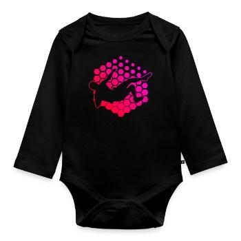 Climber Climbing Bouldering Boulder Climber - Organic Longsleeve Baby Bodysuit - black - Front