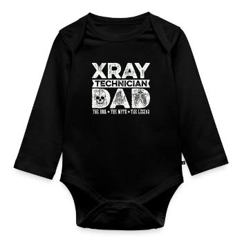 Xray Technician Dad The Idol Radiologist Xray Tech - Baby Bio-Langarm-Body - Schwarz - Vorne