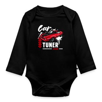 Auto Power Mechanic Automotive - Organic Longsleeve Baby Bodysuit - black - Front