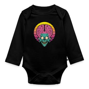 Cerveau extraterrestre extraterrestre - Body Bébé bio manches longues - noir - Devant