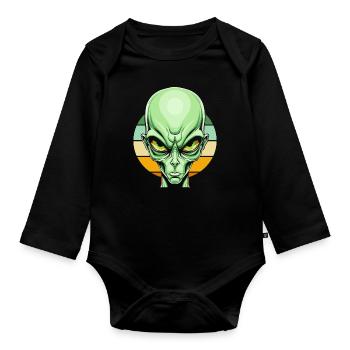 Alien Außerirdischer - Body Bébé bio manches longues - noir - Devant