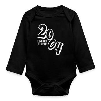 20ème Anniversaire 2004 Millésime - Body Bébé bio manches longues - noir - Devant