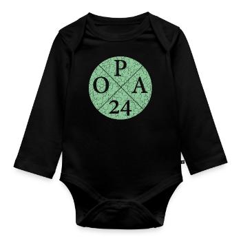 OPA24 Opa2024 - Baby Bio-Langarm-Body - Schwarz - Vorne