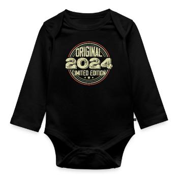 2024 Fêtes D’anniversaire, Un Millésime Légendaire - Body Bébé bio manches longues - noir - Devant