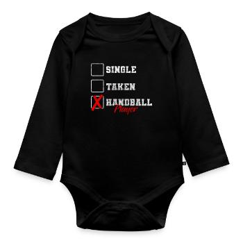 Handball Ball Hobby Ball Sports - Body Bébé bio manches longues - noir - Devant