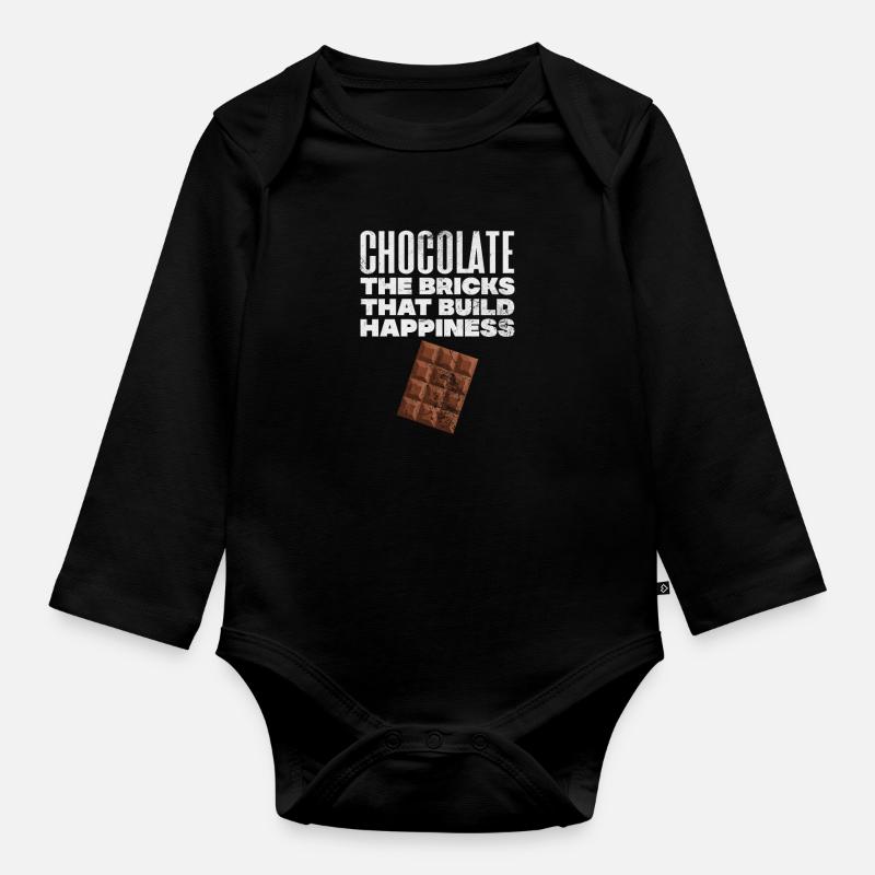 chocolat - Body Bébé bio manches longues - noir