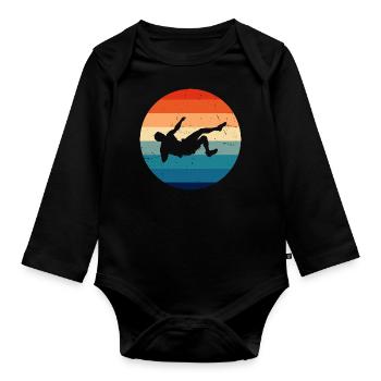 Climbing Boulder Climbing Bouldering Women - Organic Longsleeve Baby Bodysuit - black - Front