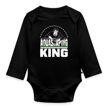 Aquascaping King - Organic Longsleeve Baby Bodysuit - black - Front