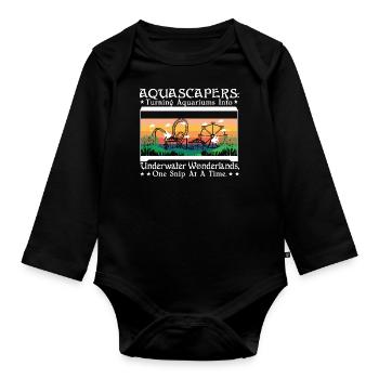 turning aquariums into underwater wonderlands - Organic Longsleeve Baby Bodysuit - black - Front