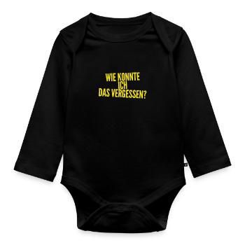 ich bin kopflos - Baby Bio-Langarm-Body - Schwarz - Vorne