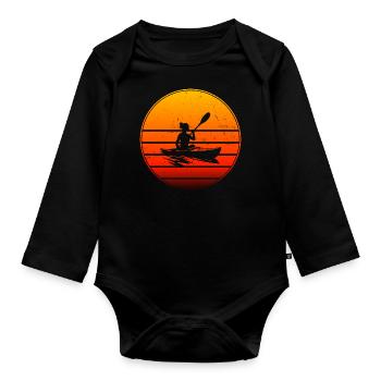 Kayak Homme Canoë Kayak Kayak Kayak - Body Bébé bio manches longues - noir - Devant