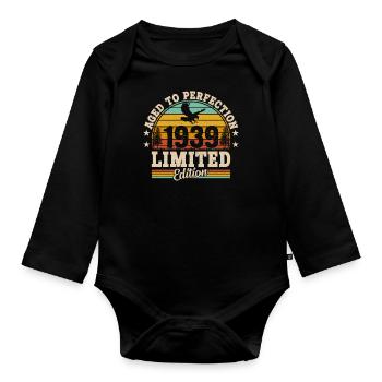 85e anniversaire légendaire en 1939 - Body Bébé bio manches longues - noir - Devant