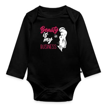 Lustiges Make Up Artist Maskenbildner Geschenk - Baby Bio-Langarm-Body - Schwarz - Vorne