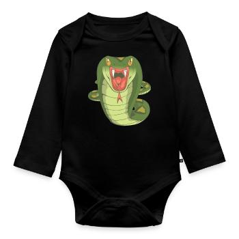 Schlange - Baby Bio-Langarm-Body - Schwarz - Vorne