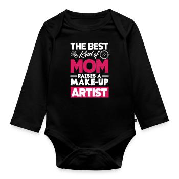 Lustiges Make Up Artist Maskenbildner Geschenk - Baby Bio-Langarm-Body - Schwarz - Vorne
